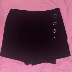 Black zip up skirt